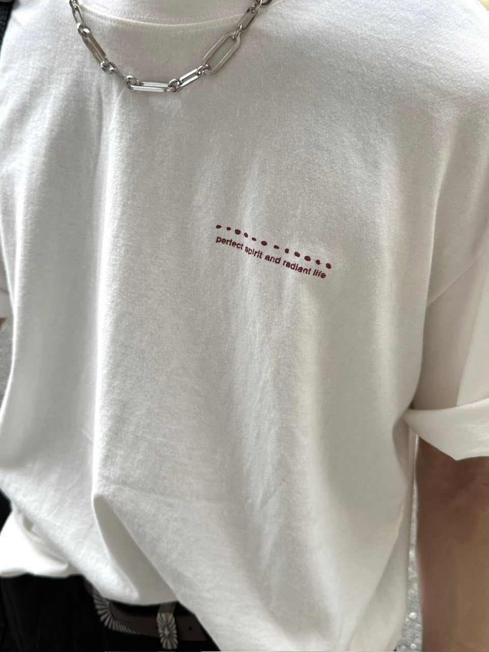 受注制【Chikashitsu +】nail back print t-shirt (3color)