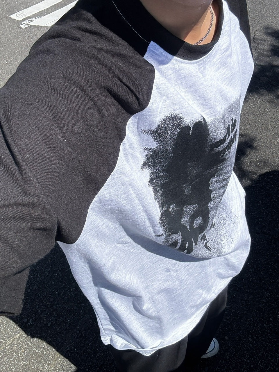 受注制【RENOL】graphic raglan sleeve tee