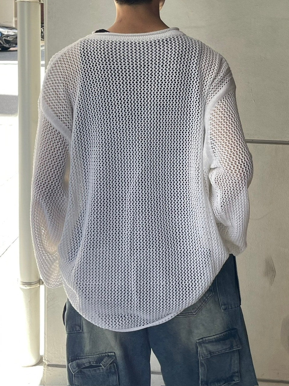 【Chikashitsu +】oversized net summer knit (3color)