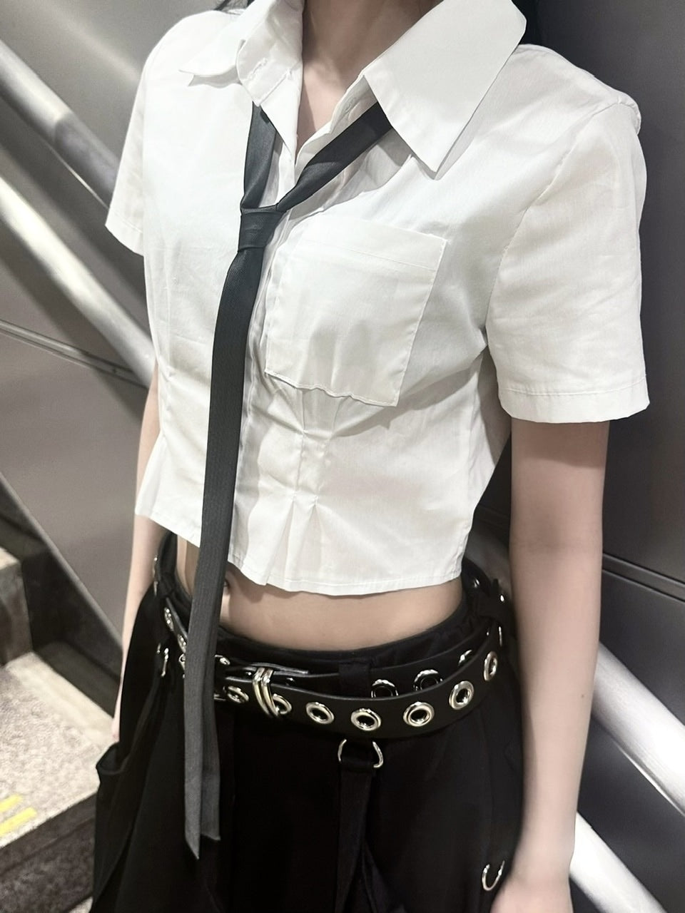 受注制【Never mind the XU】simple narrow tie (2color)