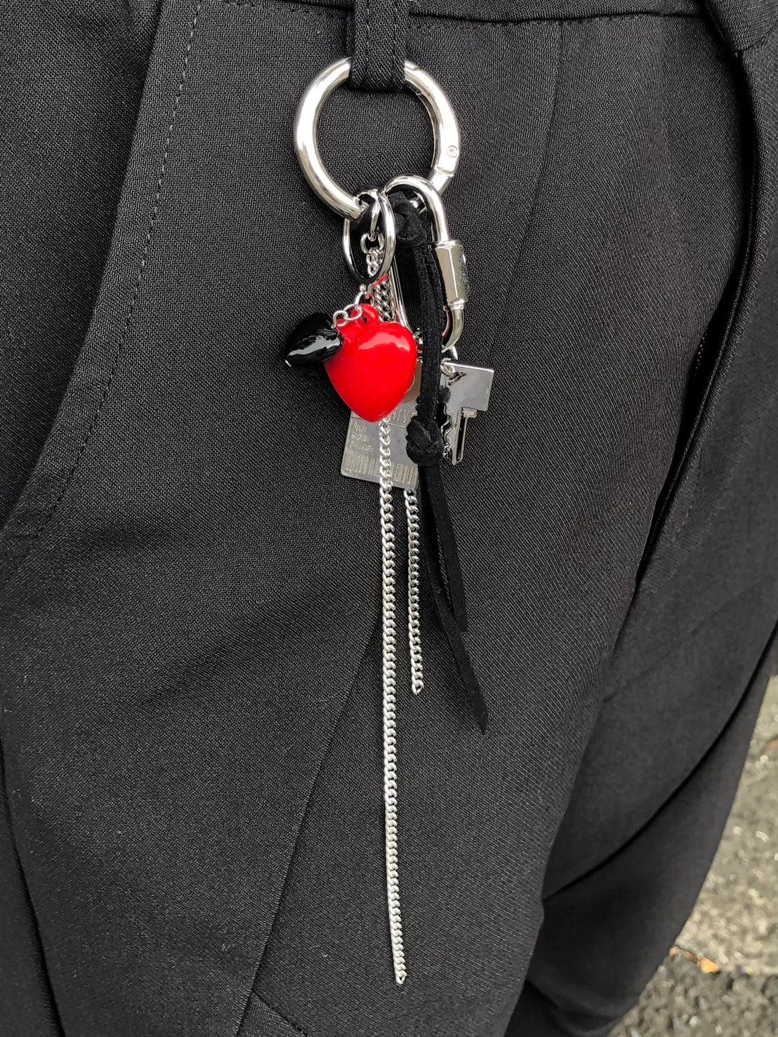 受注制【Chikashitsu +】original heart key strap (2color)