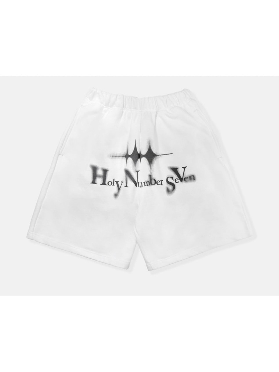 【HOLY NUMBER 7】Oversized Hip Hop WIDE fit Graphics SHORT PANTS