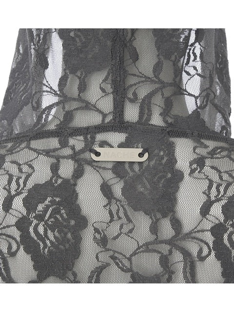 【NACHE】LACE HOODIE SHIRT