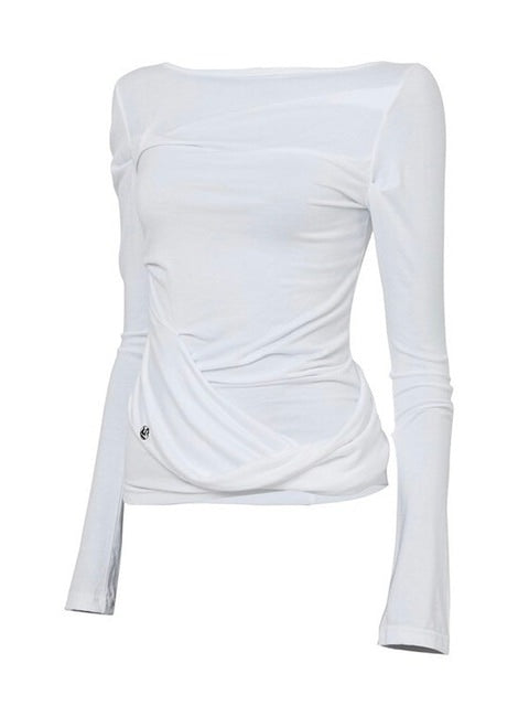 【FLAREUP】Drape Layered Long Sleeve