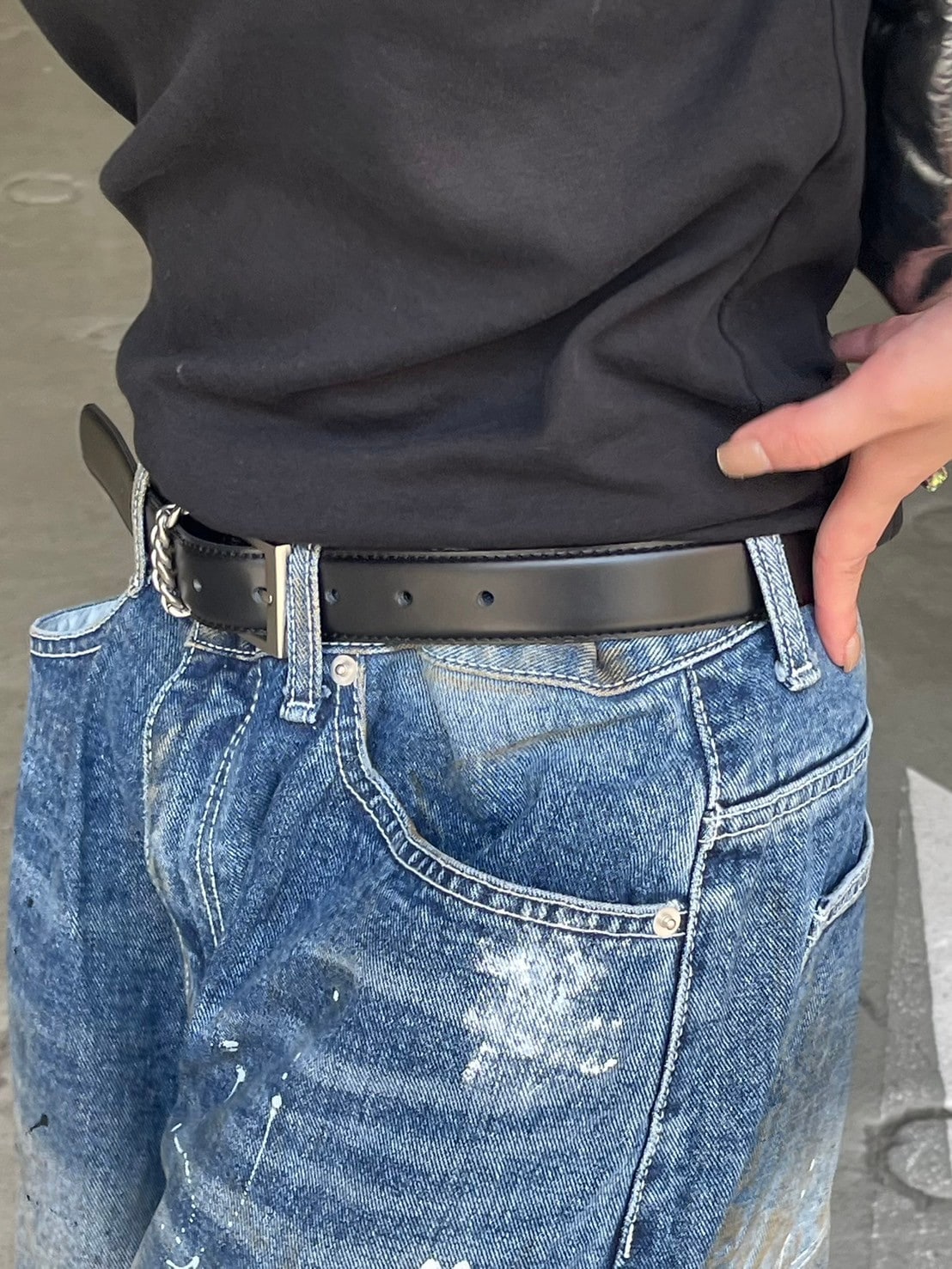 受注制【Chikashitsu +】real leather chain belt – PRESSING WEB SHOP