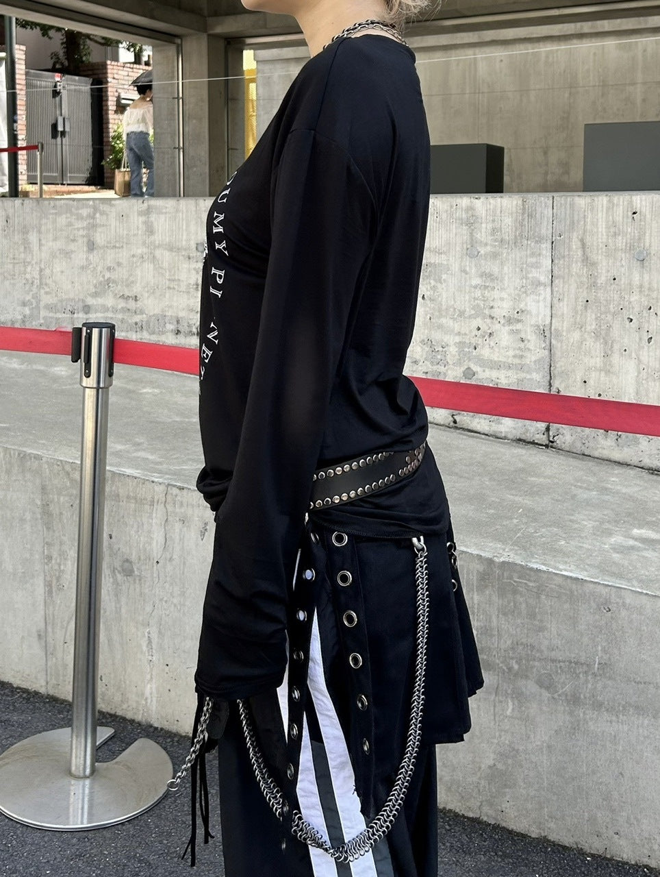 【Never mind the XU】cross print longsleeve tee (2color) / 【ネバーマインドザエックスユー】クロスプリント長袖Tシャツ