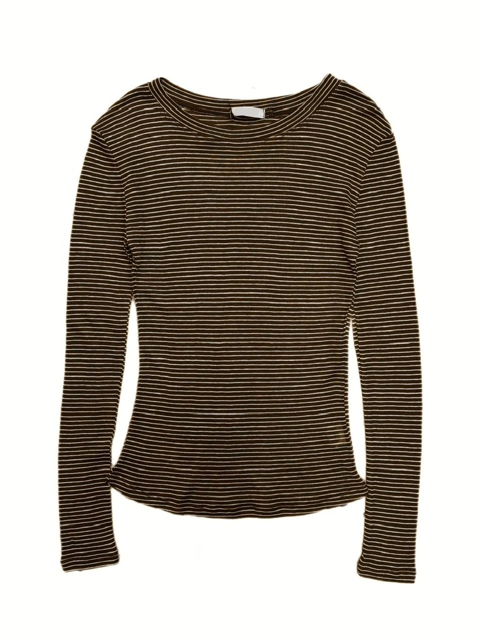 受注制【oaks】see-through stripe long sleeve (3color)