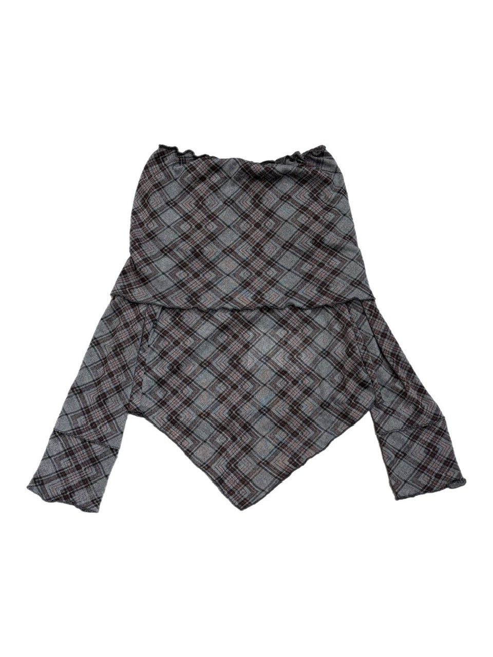 受注制【oaks】argylle off shoulder tops (2color)