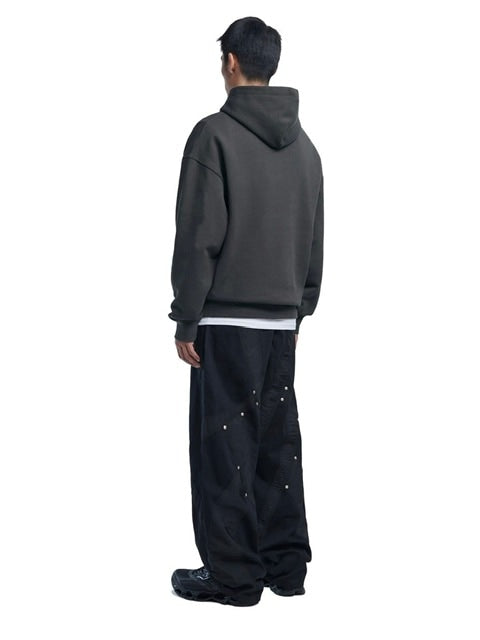 【NOMANUAL】A.L HOODIE / 【ノーマニュアル】ロゴプリント長袖パーカー