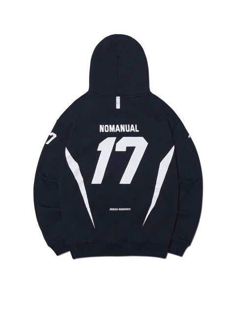 【NOMANUAL】17 FOOTBALL HOODIE / 【ノーマニュアル】ロゴプリント長袖パーカー