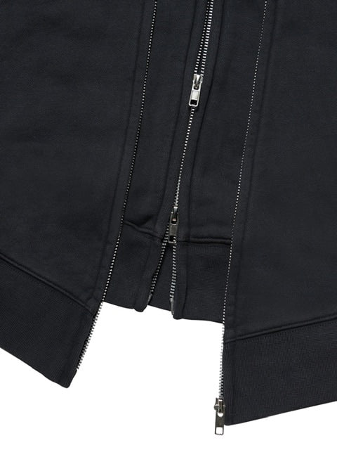 【NOMANUAL】OVERDYED LAYER HOODED ZIP-UP / 【ノーマニュアル】オーバーダイドレイヤージップアップ長袖パーカー