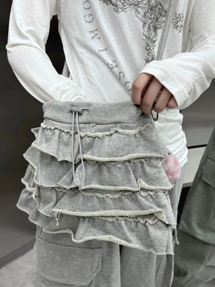 受注制【nmtc +】frill shoulder bag (2color)