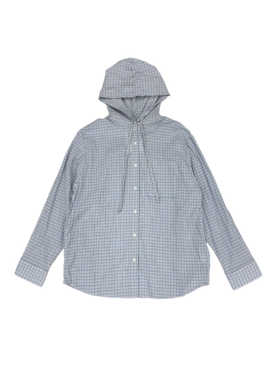 受注制【oaks】oversize hoodie check shirt (2color)