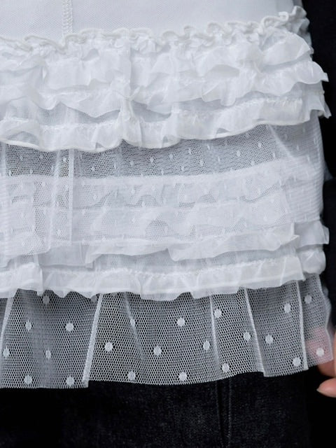 【FANCY CLUB】DOT LAYERED DRESS