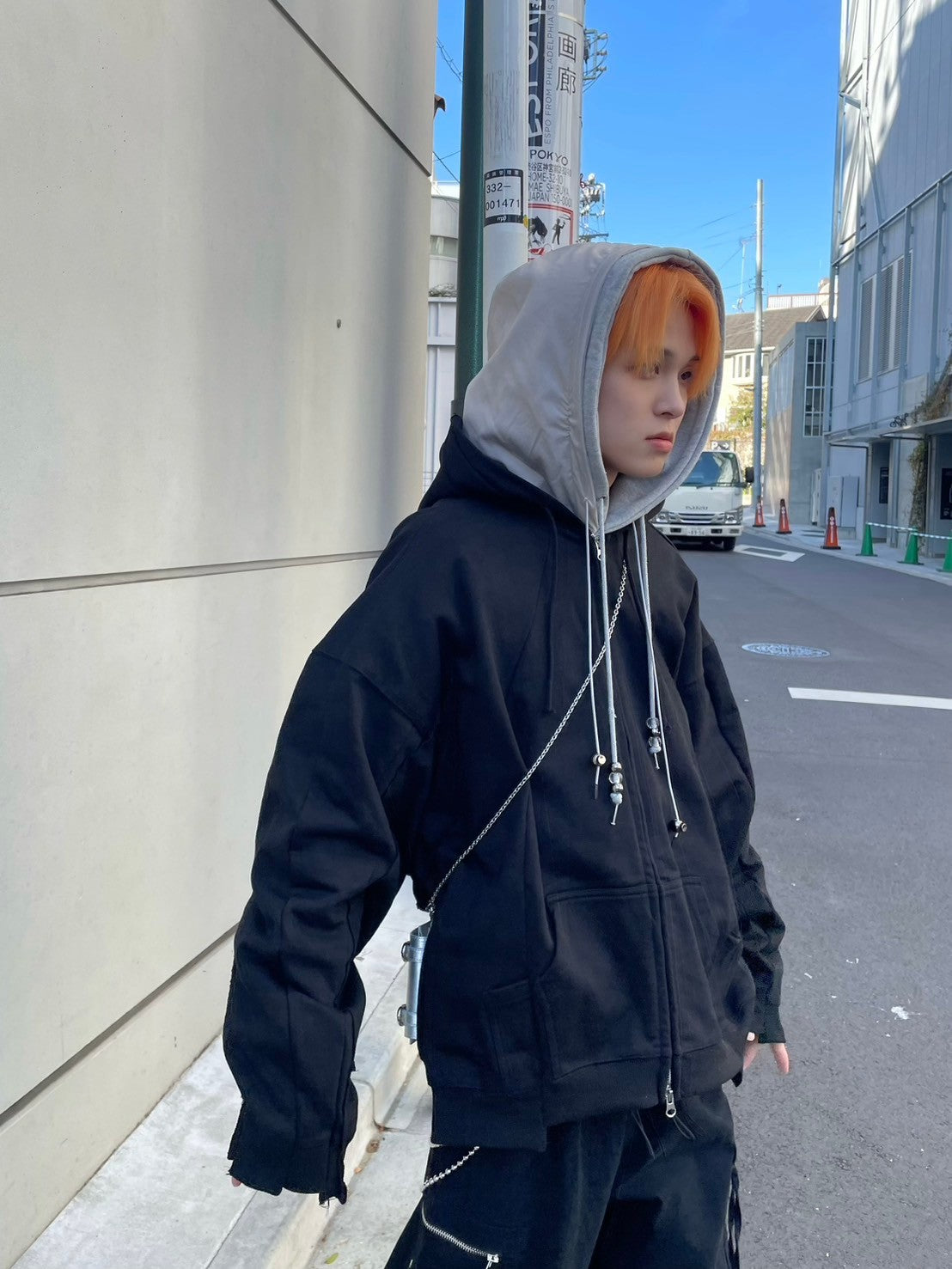 受注制【nmtc +】remake zip up hoodie 1 (2color) / 【エヌエムティーシープラス】リメイク長袖ジップアップパーカー