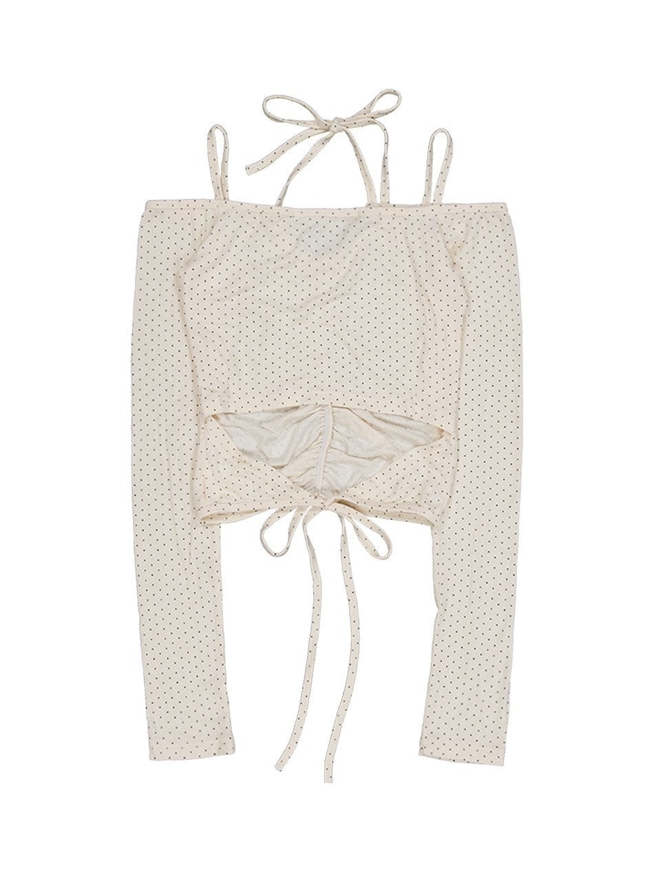 【SETUP-EXE】DOT OFF-SHOULDER TOP