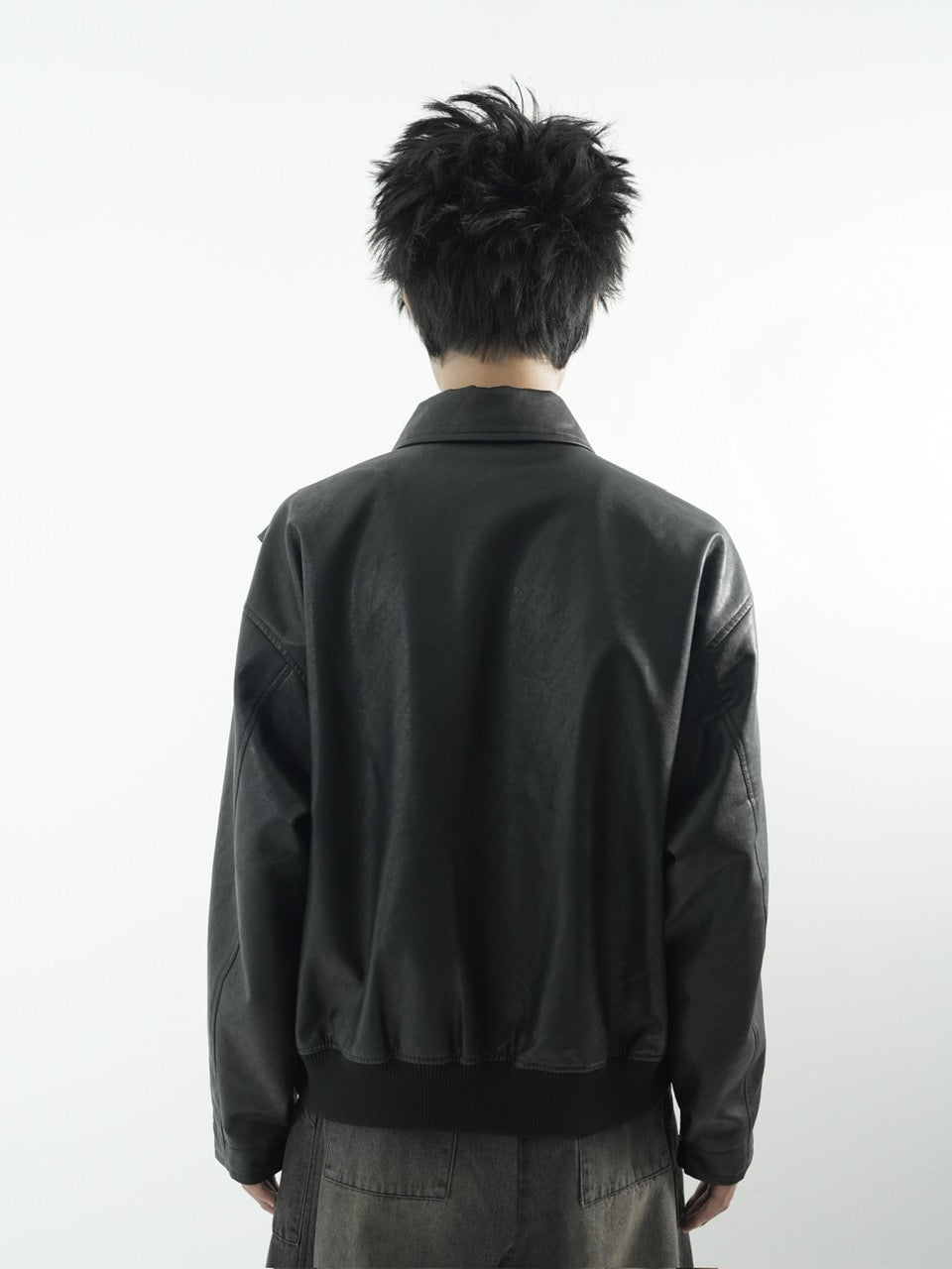 【CS】multi vegan leather blouson (black)