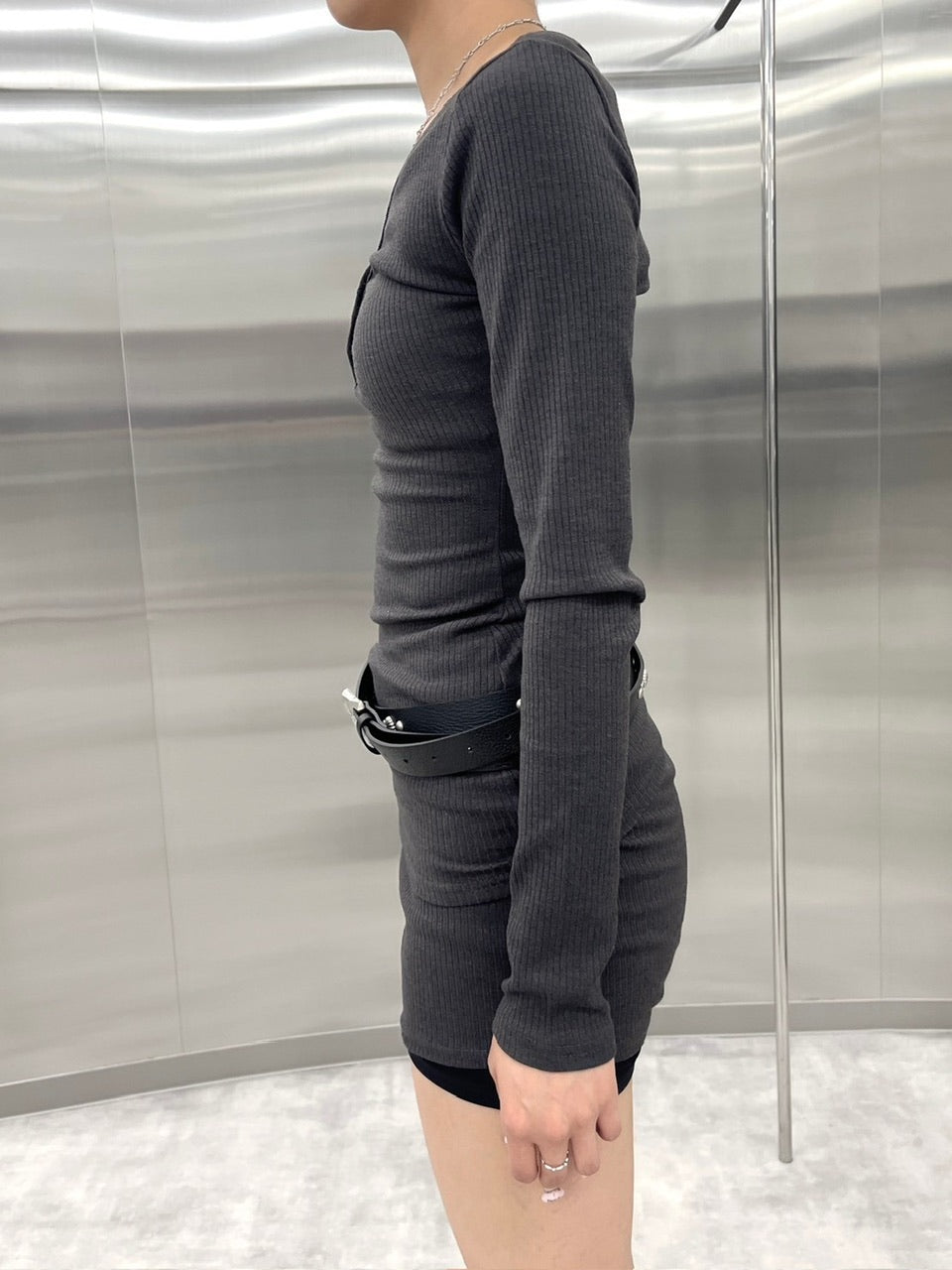 受注制【nmtc +】v-neck slim long sleeve (3color)