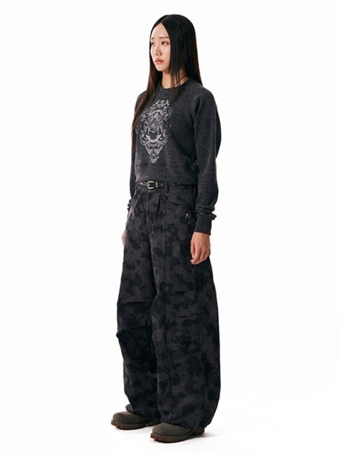 【AAKAM】Eagle Printed Knit / 【アーカム】イーグルプリント長袖ニット