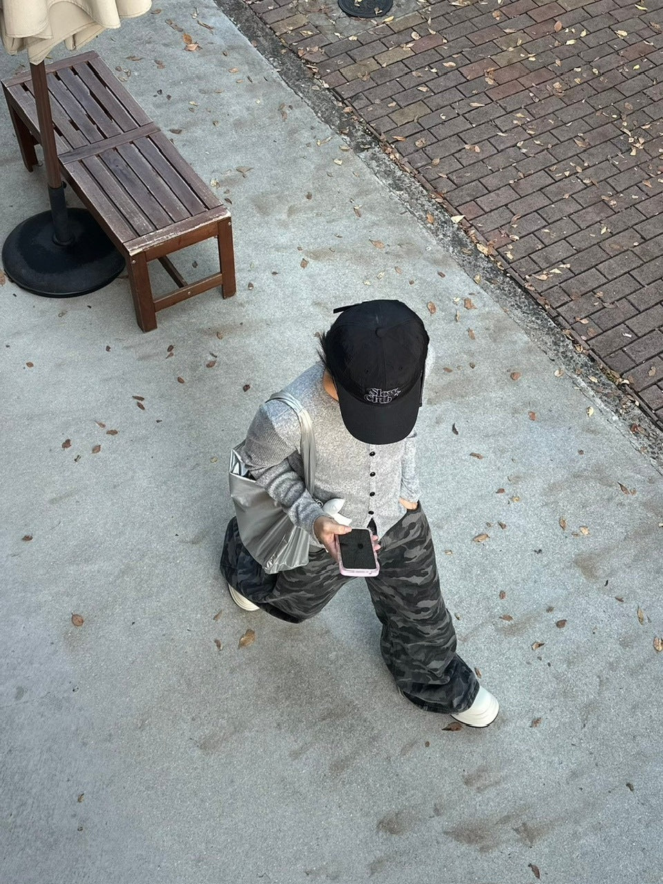 【LUV CODE】camouflage denim wide pants