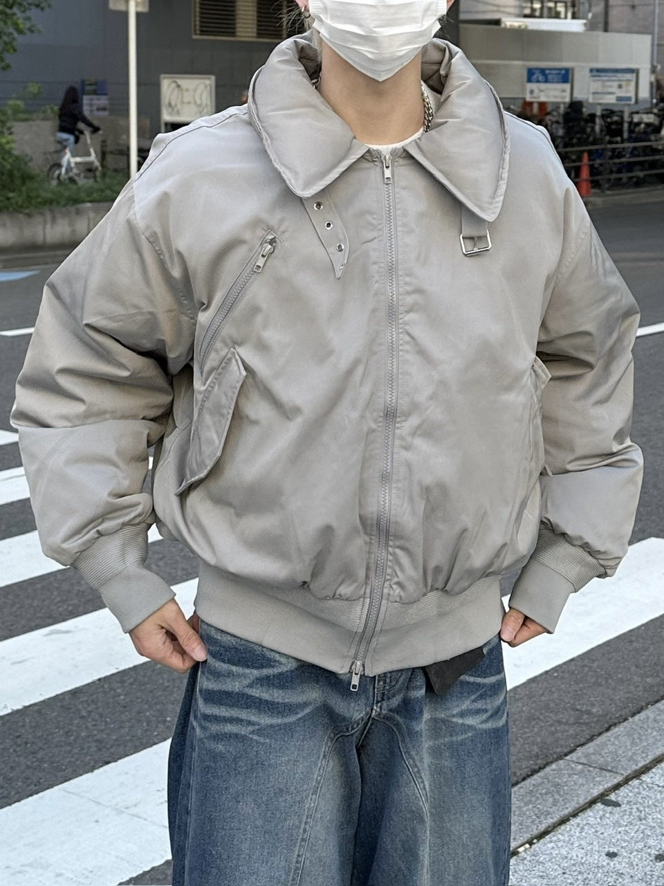大阪店WEB限定【Chikashitsu +】stand neck padding jacket (2color)