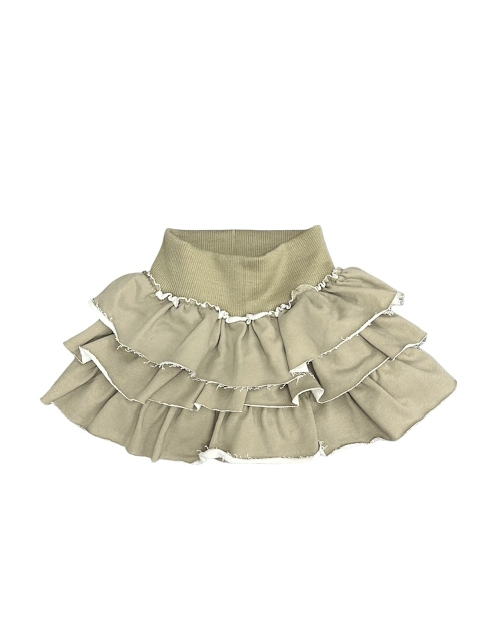 受注制【Never mind the XU】damage frill mini skirt (2color)