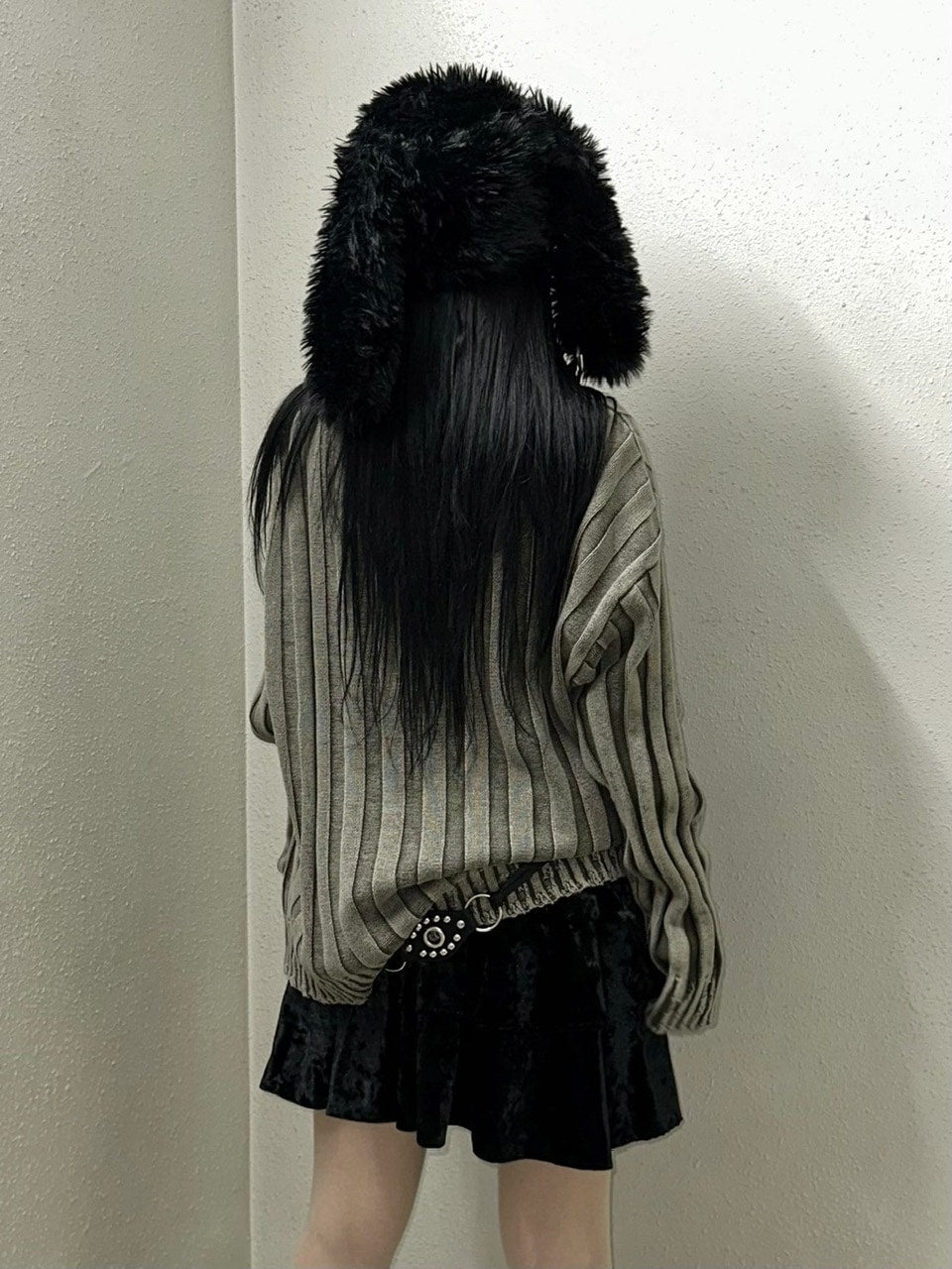 受注制【Never mind the XU】dyeing damage knit (2color) / 【ネバーマインドザエックスユー】ダメージ長袖ニット