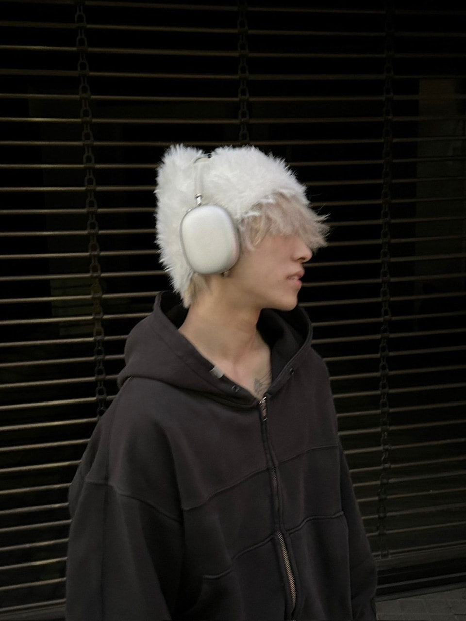 受注制【Chikashitsu +】volume fur beanie (4color)