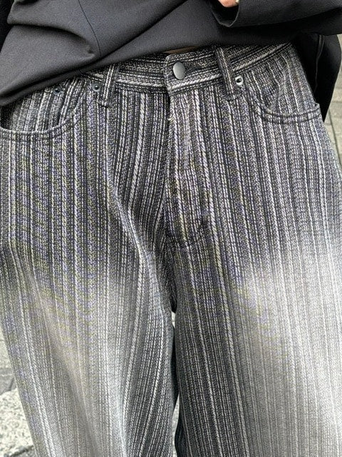 受注制【oaks】stripe design buggy pants