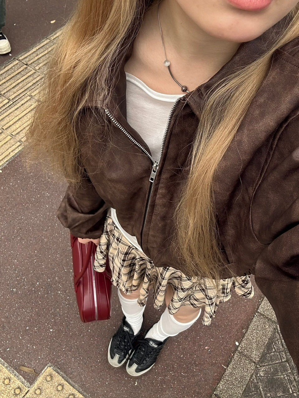 受注制【oaks】fake leather jacket (2color) / 【オークス】フェイクレザージャケット