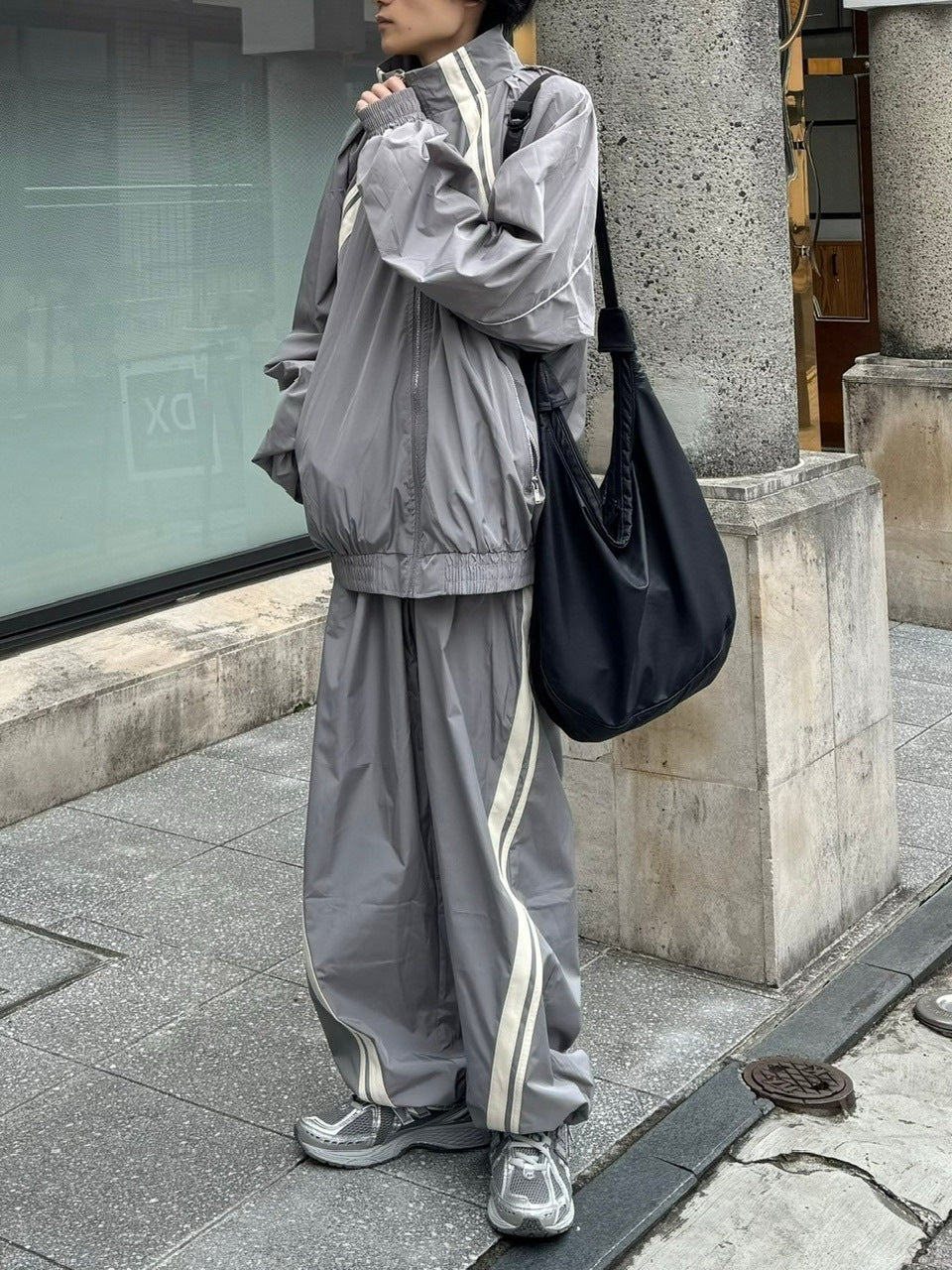 【Chikashitsu +】set up side line track pants (2color) / 【チカシツプラス】セットアップサイドライントラックパンツ