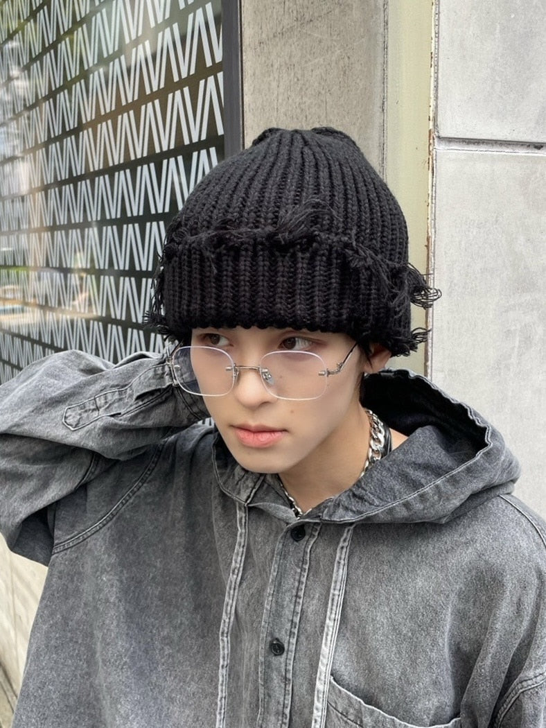 受注制【Never mind the XU】damage beanie (2color)