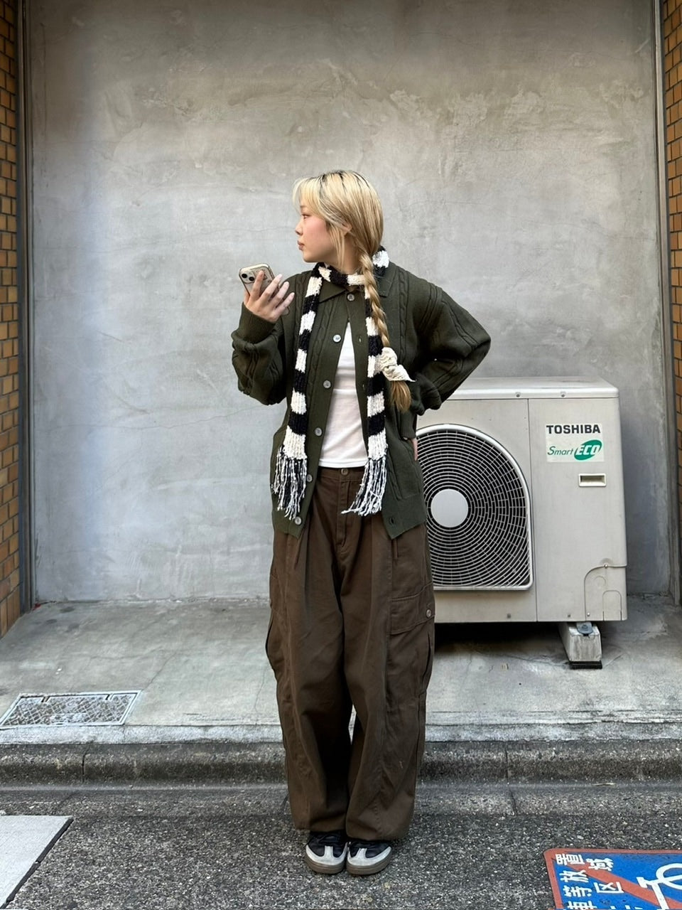 受注制【Chikashitsu +】cable lib knit cardigan (3color)