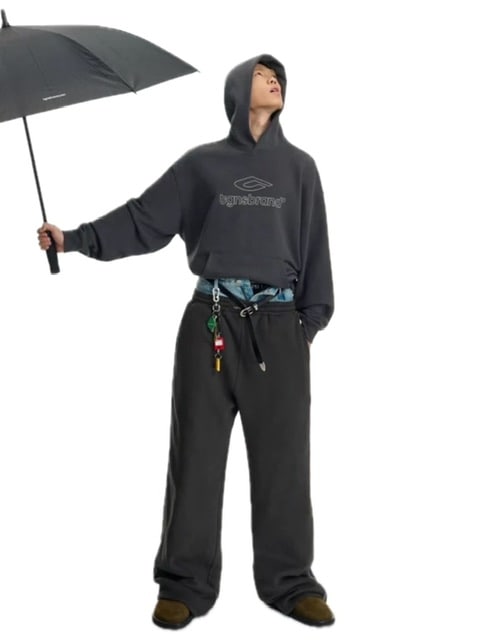 【TGNS】Line Logo Hooded Sweatshirt