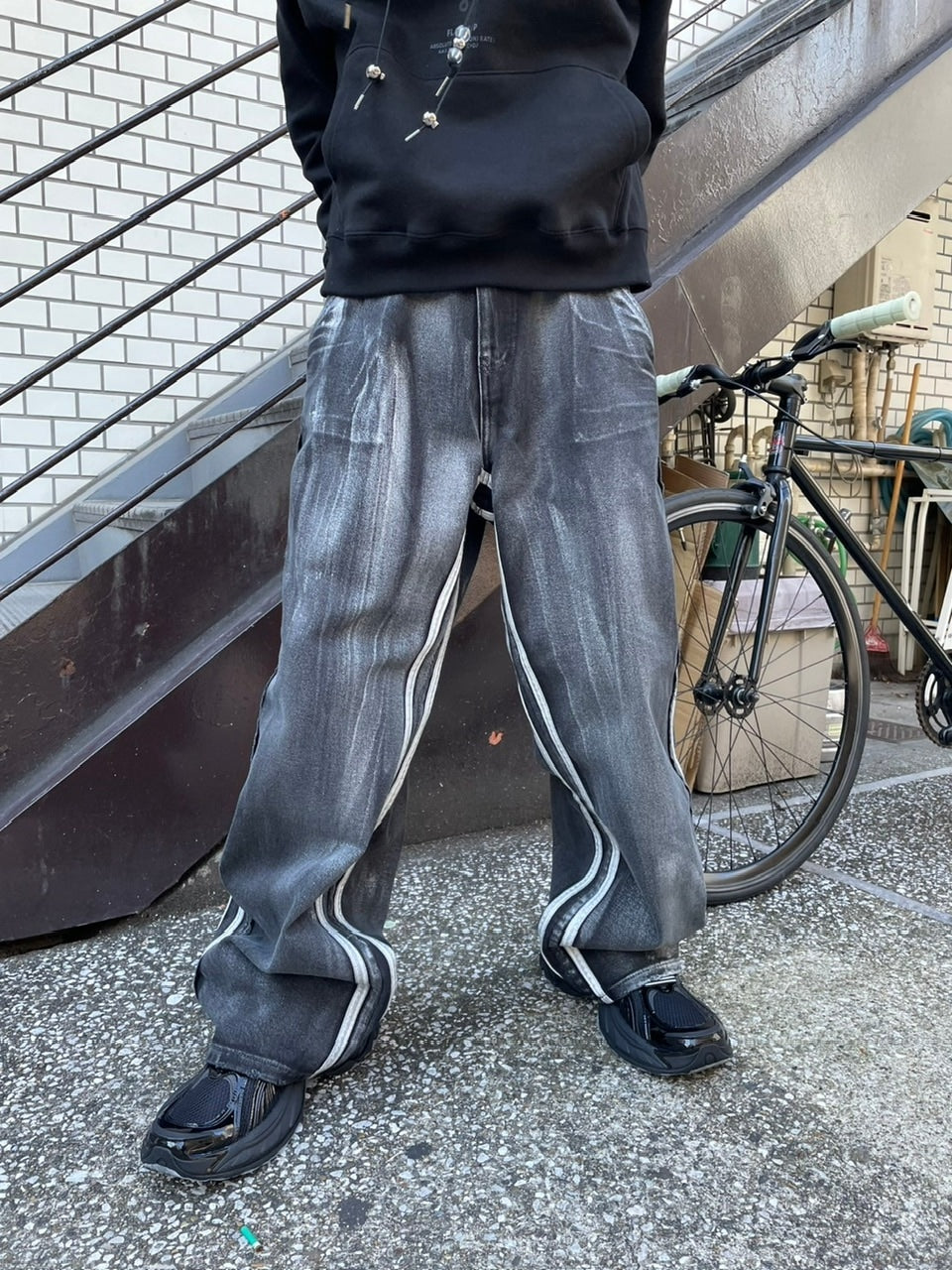 受注制【nmtc +】side line wash denim pants (2color)