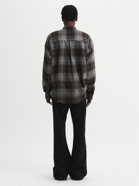 【DNSR】Oversized flannel check shirt
