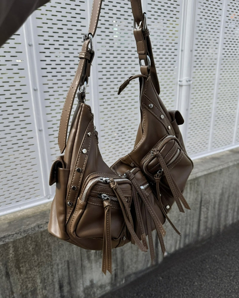 国際配送【RENOL】rivet leather bag