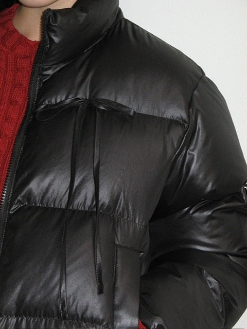 【CRANK】GLOSSY RIBBON DUCK DOWN PADDING / 【クランク】グロッシーリボンダック長袖パディングダウンジャケット