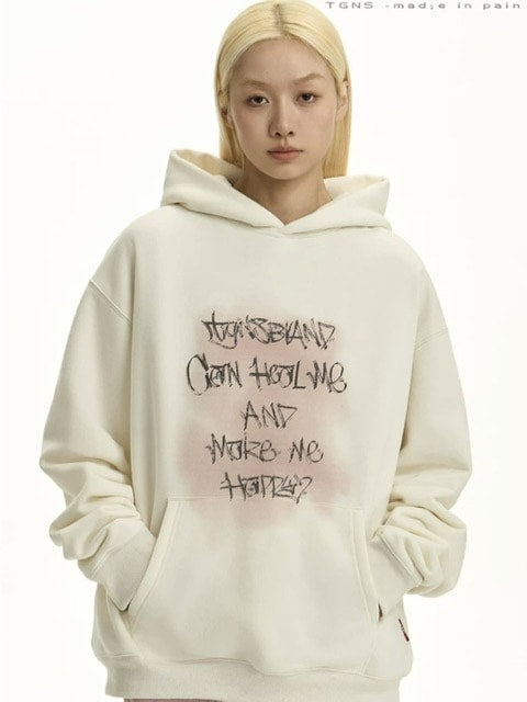 【TGNS】Happyeverday Graffiti Dyed Sweatshirt