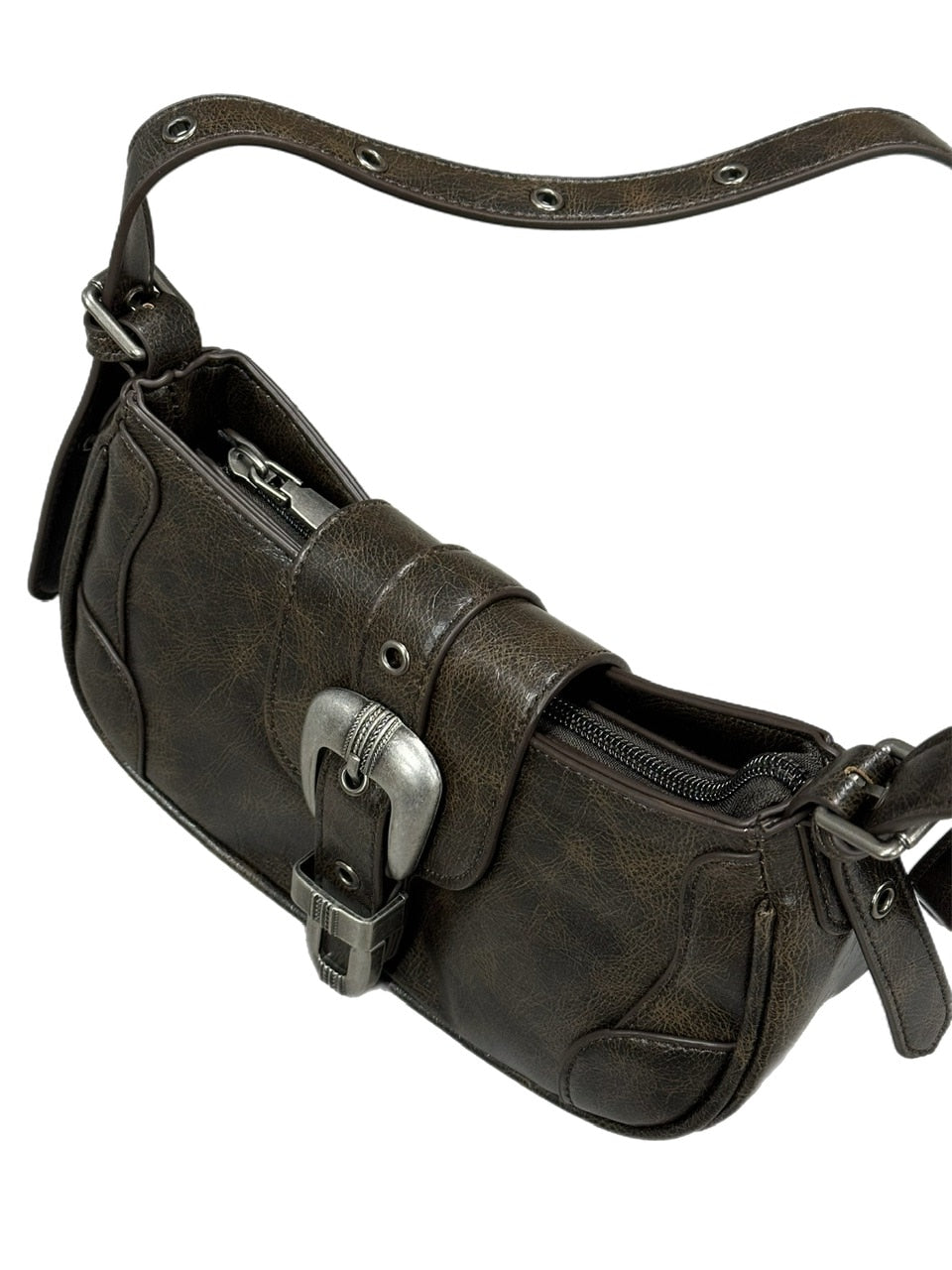 大阪店WEB限定受注制【Chikashitsu +】belt buckle shoulder bag (2color)