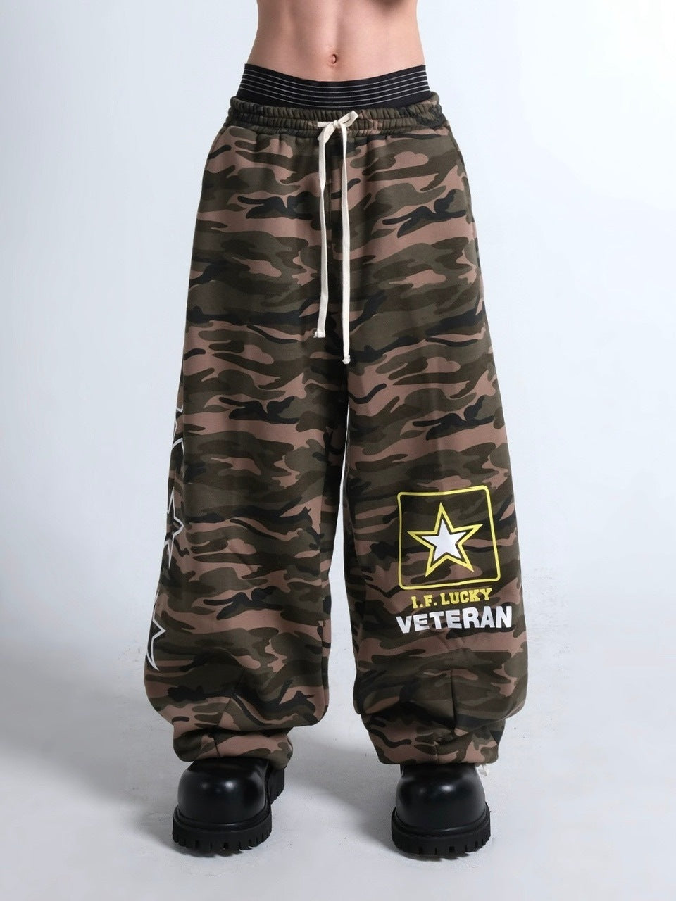 【IFEELLUCKY】Lucky army big sweat pants / 【アイフィールラッキー】ラッキーアーミービックスウェットパンツ