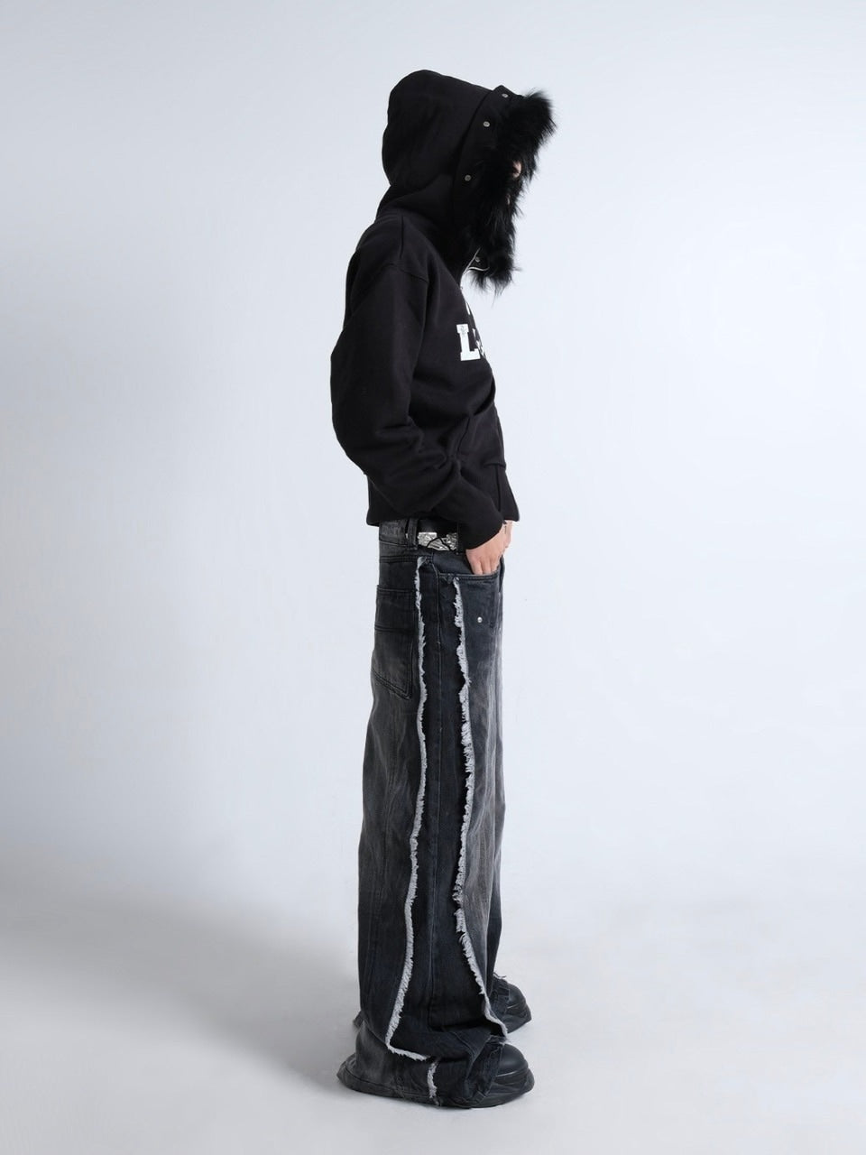 【IFEELLUCKY】Lucky fur hood zip up / 【アイフィールラッキー】ラッキーファーフードジップアップパーカー