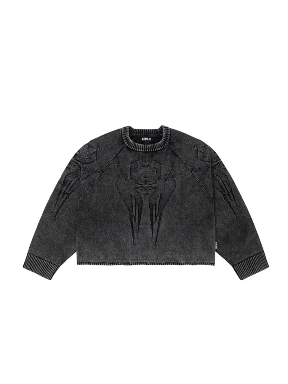 【AJOBYAJO】Cross Symbol Cropped Sweater