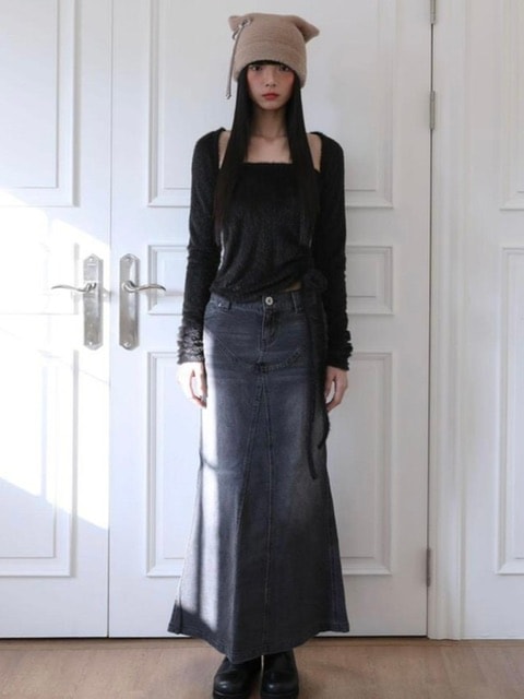 【Uglyshadow】ANGORA HOODIE TANK TOP / 【アグリーシャドウ】アンゴラフードタンクトップ長袖カーディガン