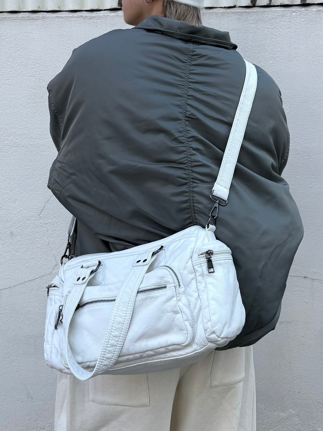 受注制【Chikashitsu +】vintage wash shoulder bag