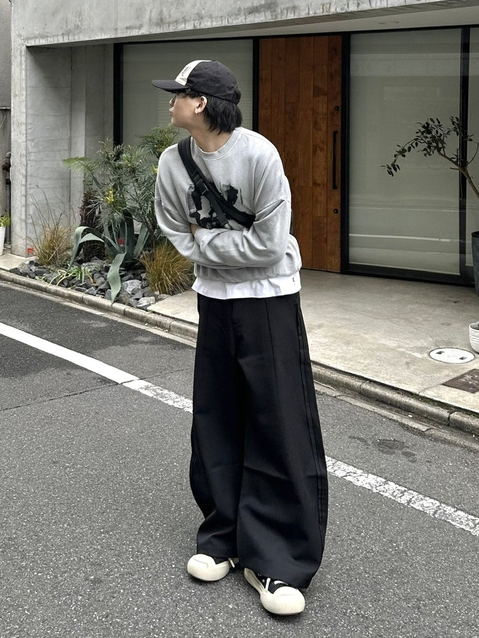 【youll】2tuck slit curve slacks
