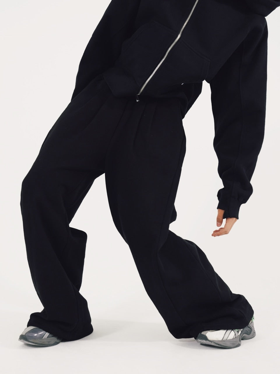 【CS】2tuck sweat pants (black)