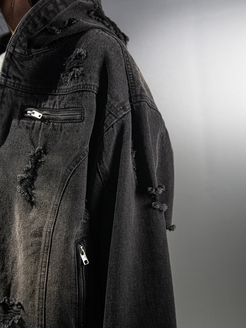 【DIG YOUR OWN GRAVE】DENIM HOOD JKT / 【ディグユアオウングレイブ】フード長袖デニムジャケット