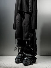 【DIG YOUR OWN GRAVE】LACEUPSHORTS / 【ディグユアオウングレイブ】レースアップスウェットパンツ