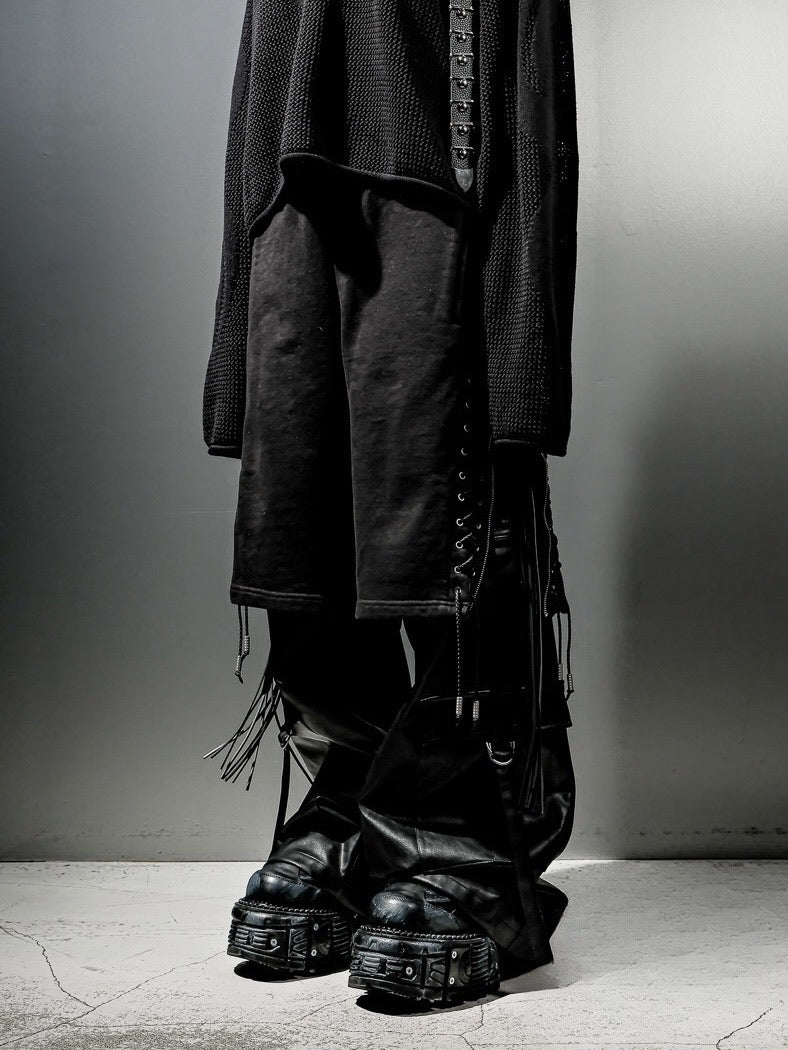 【DIG YOUR OWN GRAVE】LACEUPSHORTS / 【ディグユアオウングレイブ】レースアップスウェットパンツ